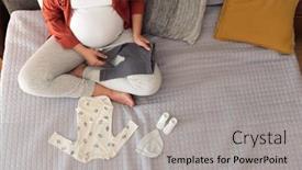  Presentation with pregnant labor - Slides with pregnant-woman-packing-a-hospital background and a light gray colored foreground