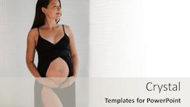  Presentation with pregnant mom - Slide set consisting of pregnant-woman-portrait-pregnancy-photo background and a lemonade colored foreground