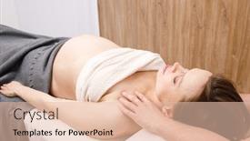  Presentation with chiropractic - Slide deck featuring therapist manipulates woman's shoulder background and a lemonade colored foreground