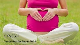  Presentation with relaxing - Slides enhanced with pregnant woman relaxing background and a yellow colored foreground