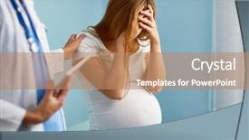  Presentation with patient and privacy - Cool new PPT layouts with pregnant woman sadness - supporting patient backdrop and a coral colored foreground