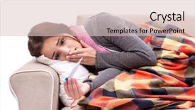  Presentation with coach - Beautiful PPT theme featuring pregnant woman sadness - teenager suffering from cold sitting backdrop and a lemonade colored foreground