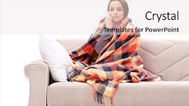  Presentation with coach - Colorful presentation theme enhanced with pregnant woman sadness - teenager suffering from cold sitting backdrop and a lemonade colored foreground