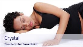  Presentation with medicine pregnant woman - Audience pleasing PPT layouts consisting of pregnant woman sleeping on bed backdrop and a sky blue colored foreground