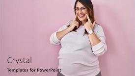  Presentation with pregnant woman - Presentation consisting of pregnant-woman-standing-over-pink background and a  colored foreground