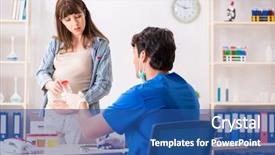  Presentation with diabetes - Cool new presentation with pregnant woman visiting doctor backdrop and a ocean colored foreground