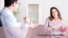  Presentation with pregnant woman doctor - Amazing theme having pregnant-woman-visiting-psychologist-doctor backdrop and a soft green colored foreground