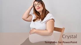  Presentation with aid - PPT layouts having pregnant-woman-wearing-band-aid background and a coral colored foreground