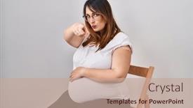  Presentation with aid - Slide set enhanced with pregnant-woman-wearing-band-aid background and a coral colored foreground