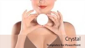  Presentation with cosmetics cream - Amazing presentation design having parents individual - pregnant woman with cosmetics cream backdrop and a coral colored foreground