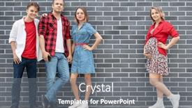  Presentation with pregnant mother - Slide deck enhanced with pregnant-woman-with-her-happy background and a gray colored foreground