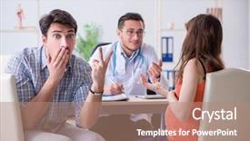  Presentation with pregnant woman doctor - PPT layouts enhanced with pregnant woman with her husband background and a coral colored foreground