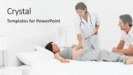  Presentation with nursing to nurse communication - Slides enhanced with pregnant woman with her husband background and a white colored foreground