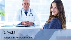  Presentation with medicine pregnant woman - Colorful presentation enhanced with pregnant woman with male doctor backdrop and a  colored foreground