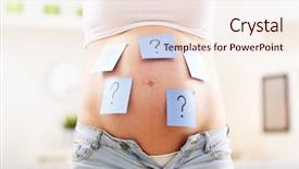  Presentation with question marks - Cool new slides with cuestion - picture showing pregnant woman backdrop and a lemonade colored foreground