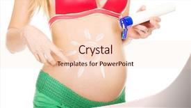  Presentation with pregnant woman - Audience pleasing slide deck consisting of pregnant woman with sun drawn backdrop and a lemonade colored foreground