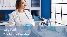  Presentation with pregnant woman - Presentation enhanced with pregnant-woman-working-at-scientist background and a teal colored foreground