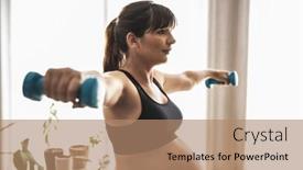  Presentation with pregnant woman - Slides enhanced with pregnant-woman-working-out background and a  colored foreground