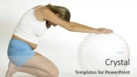  Presentation with exercises - Cool new presentation theme with pregnat woman doing exercises backdrop and a white colored foreground