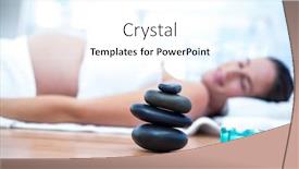  Presentation with relaxing - PPT theme having pregnat woman lying on back relaxing in spa background and a white colored foreground