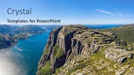  Presentation with preacher - Cool new presentation with preikestolen-or-prekestolen-also-known backdrop and a light blue colored foreground