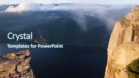  Presentation with norway - Amazing PPT theme having preikestolen pulpit rock at lysefjord backdrop and a  colored foreground