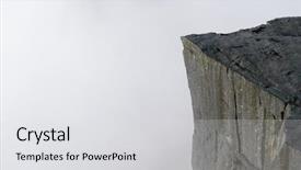  Presentation with norway - Colorful presentation design enhanced with preikestolen pulpit rock at lysefjord backdrop and a light gray colored foreground