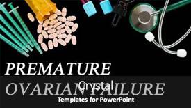  Presentation with ovarian - Presentation theme with premature-ovarian-failure-text background and a dark gray colored foreground