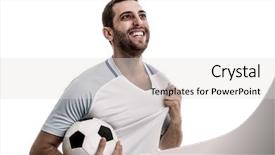  Presentation with cartoon black white people - Beautiful slide set featuring premier league - english fan celebrating on white backdrop and a light gray colored foreground