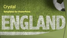  Presentation with soccer field - Presentation theme enhanced with premier league - soccer field with the text background and a tawny brown colored foreground