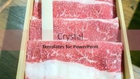  Presentation with shabu - Presentation design consisting of premium japanese raw beef meat set with blank label ready to cook shabu shabu and sukiyaki background and a coral colored foreground