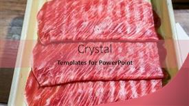  Presentation with shabu - Presentation featuring premium-japanese-raw-beef background and a coral colored foreground