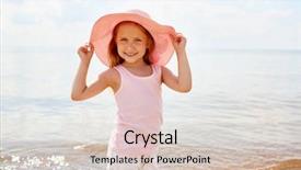  Presentation with hat - Audience pleasing slide deck consisting of prenant - little girls in beautiful hat backdrop and a  colored foreground