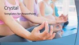  Presentation with peaceful - Colorful presentation enhanced with prenatal - peaceful pregnant women meditating backdrop and a lemonade colored foreground