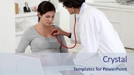  Presentation with prenatal - Slides featuring prenatal - pregnant woman at a doctor's background and a lemonade colored foreground