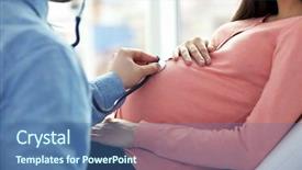  Presentation with prenatal - Cool new PPT layouts with prenatal - pregnant woman with doctor backdrop and a ocean colored foreground