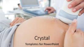  Presentation with ultrasound - Audience pleasing PPT layouts consisting of prenatal care - midsection of pregnant woman receiving backdrop and a lemonade colored foreground