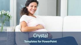  Presentation with prenatal care - Cool new theme with prenatal care - portrait of happy pregnant woman backdrop and a ocean colored foreground