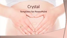  Presentation with prenatal care - Slide deck enhanced with prenatal care - pregnant woman touching her belly background and a lemonade colored foreground