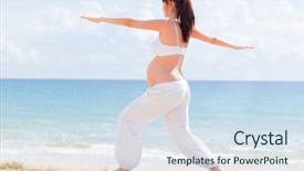  Presentation with prenatal - Audience pleasing presentation consisting of prenatal care - yoga backdrop and a sky blue colored foreground
