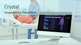  Presentation with diagnosis - Theme having prenatal screening - gynecology consultation results of diagnosis background and a cool aqua colored foreground