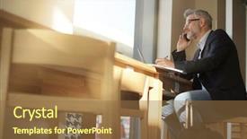  Presentation with banquet meeting - Presentation having prep - businessman talking on cellphone prepping background and a tawny brown colored foreground