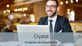  Presentation with elegant colorful animated - Presentation with preparation business plans entrepreneurs - posh businessman in elegant suit background and a light blue colored foreground