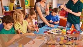 Presentation with play dough - Audience pleasing theme consisting of preparation for exhibition of animals backdrop and a coral colored foreground