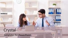  Presentation with black male female fashion - Cool new PPT theme with preparation lectures - male lecturer giving lecture backdrop and a mint green colored foreground