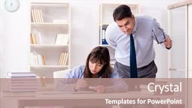  Presentation with black male female fashion - PPT theme with preparation lectures - male lecturer giving lecture background and a coral colored foreground