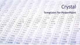  Presentation with balance - Cool new slide set with preparation of a balance sheet backdrop and a sky blue colored foreground