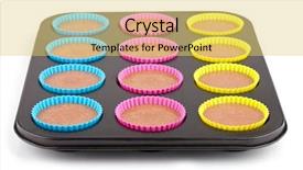  Presentation with muffins - Theme having wedding panning - preparation of chocolate muffins isolated background and a yellow colored foreground