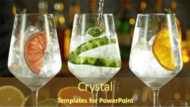  Presentation with beverages - Theme consisting of preparation-of-cocktail-drinks background and a tawny brown colored foreground