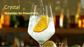  Presentation with beverages - Slides consisting of preparation-of-cocktail-drins background and a tawny brown colored foreground